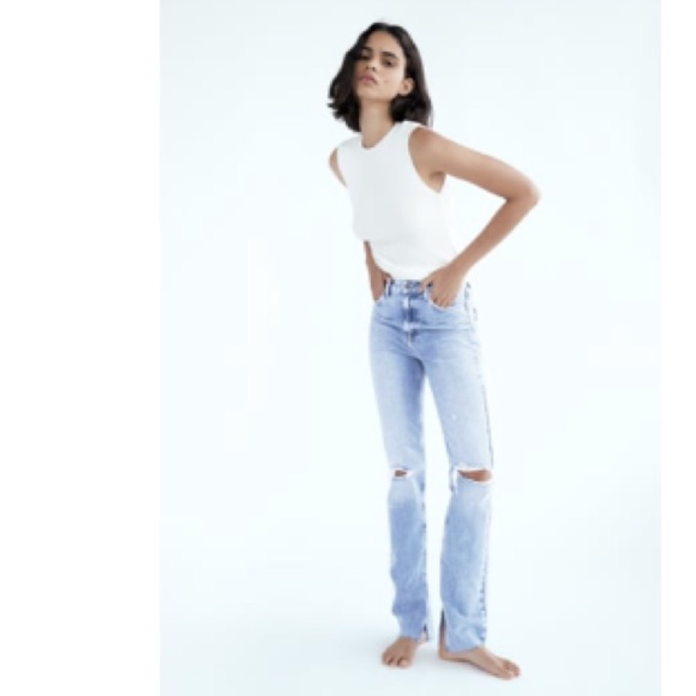 Zara ripped jeans